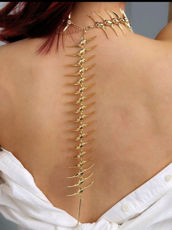 Anthropologie Jewelry - Gold Spine-Back Statement Necklace